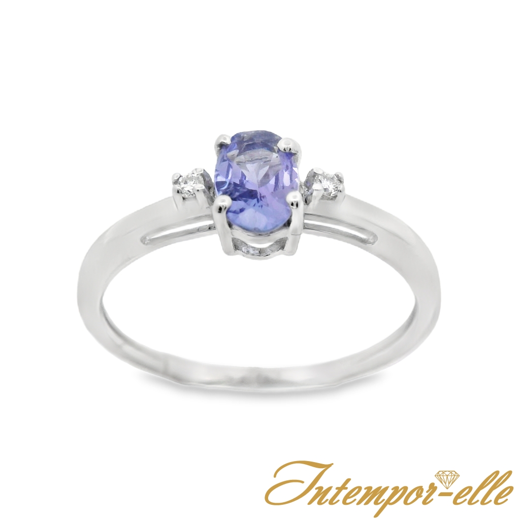BA OR 18CT TANZANITE OVALE + DT0.03 CT 