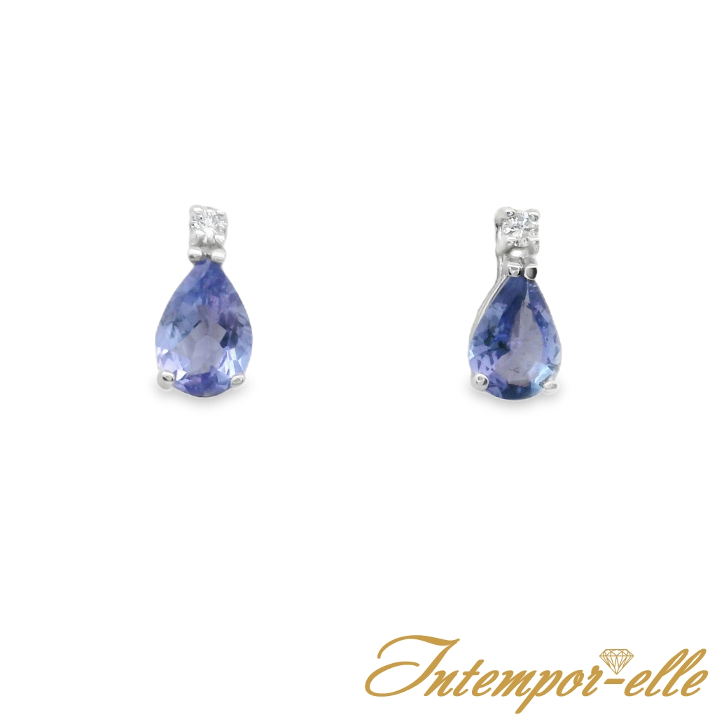 BO OR 18 CT TANZANITE GOUTE + DT 0.03CT 