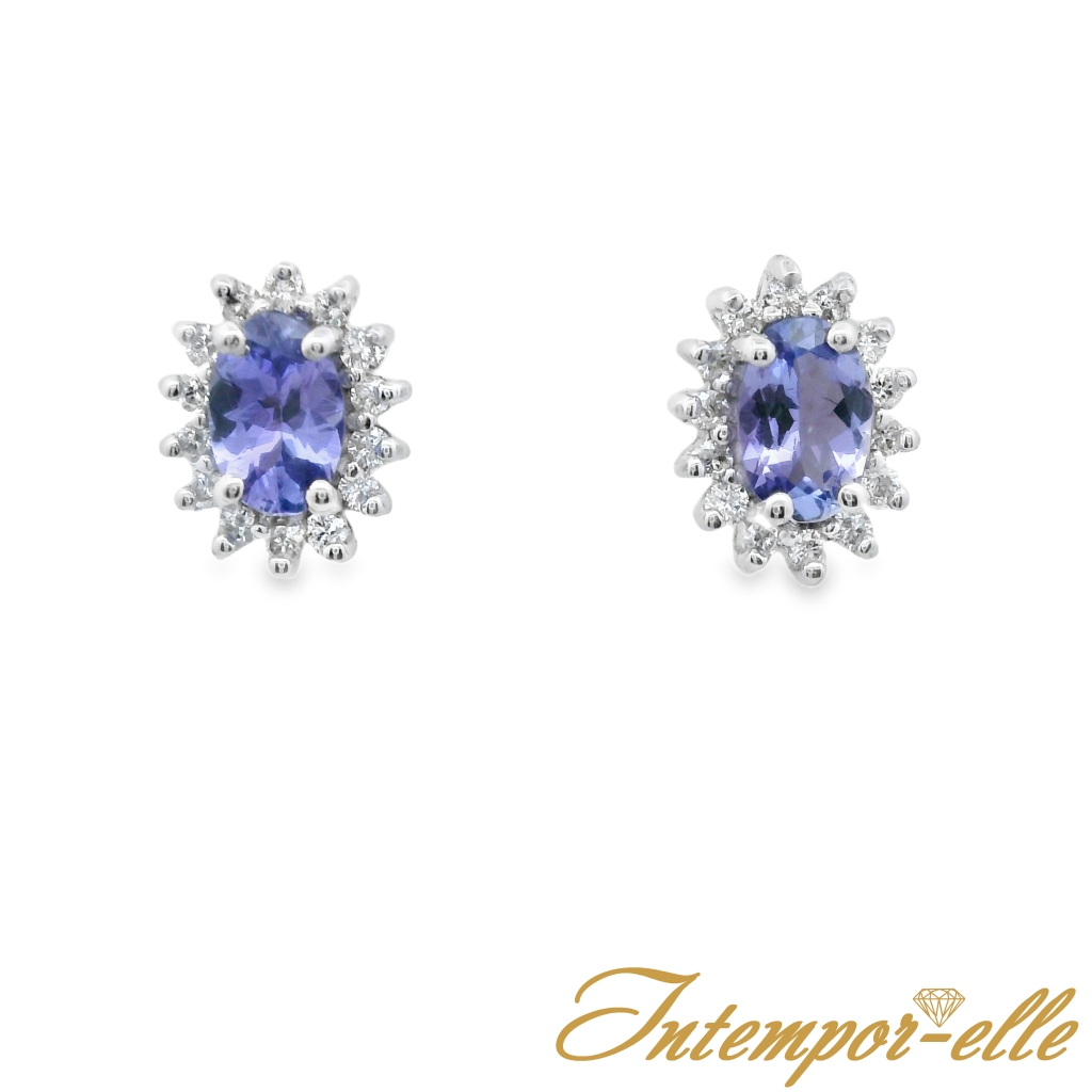 BO OR 18 CT TANZANITE GOUTE + DT 0.03CT 