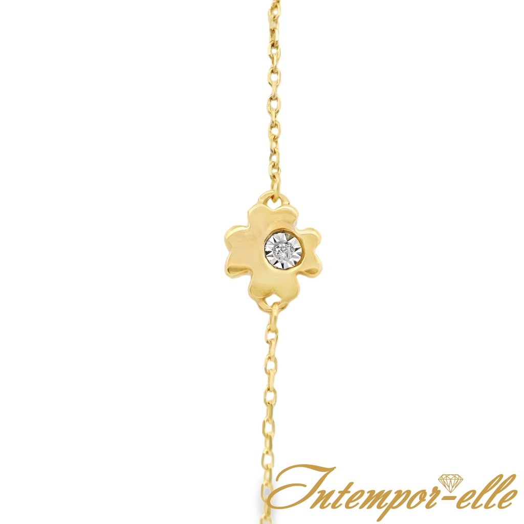 BR TREFLE OR 18 CT + DT 0.01 CT 