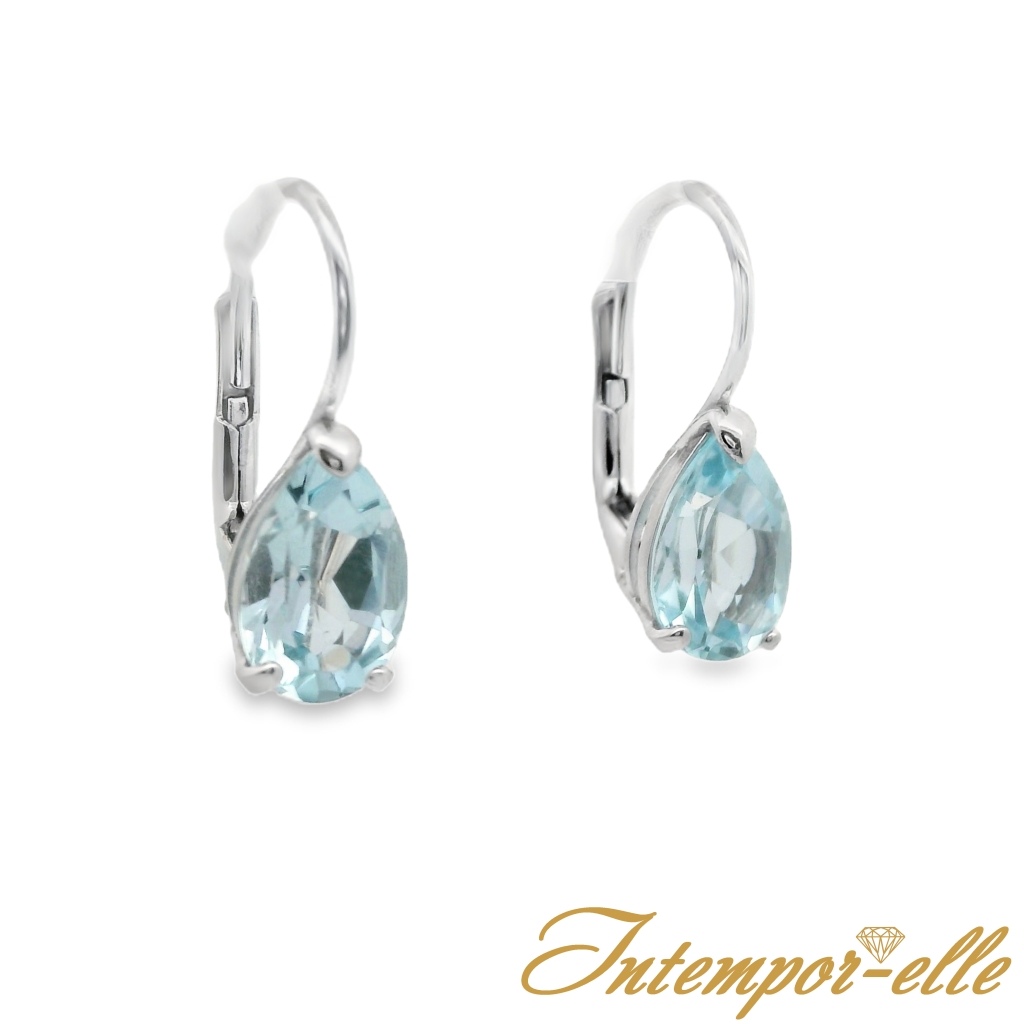 DORMEUSE OR 18 CT TOPAZE GOUTE 